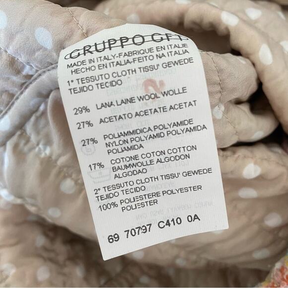 Emanuel Ungaro Confetti Colored Tweed Blazer Jacket Cream Metallic Pink size 12 - Picture 7 of 8